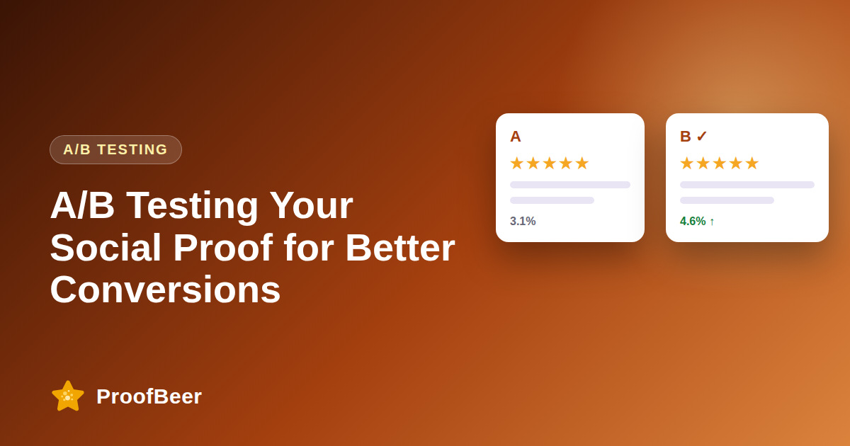 A/B Testing Social Proof