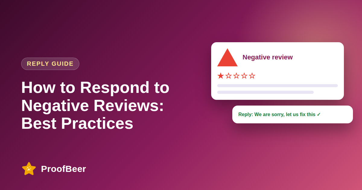 How to Respond to Negative Reviews