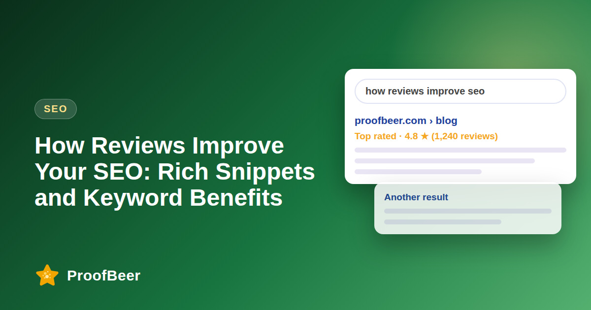 How Reviews Improve SEO and Rich Snippets