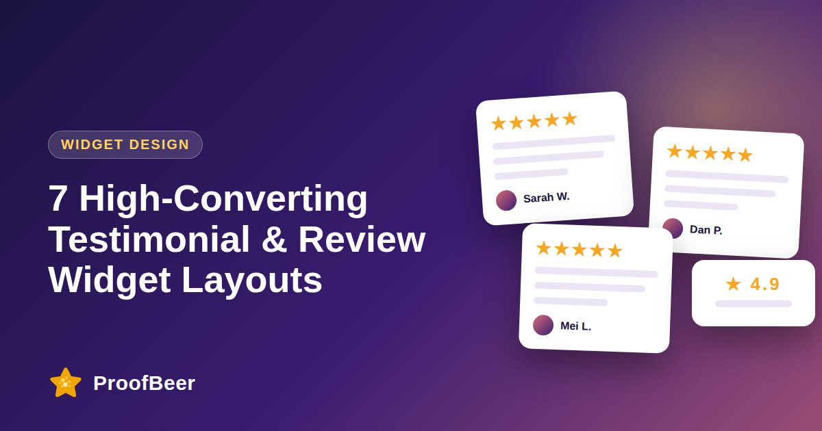 7 High-Converting Testimonial Widget Layouts